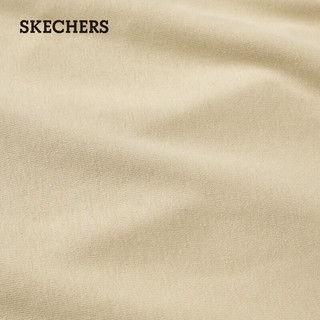 斯凯奇（Skechers）夏季女子梭织短裤宽松休闲裤L224W074 爱尔兰奶油色/028R XL
