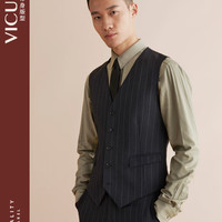 威可多(VICUTU)男士内搭马夹秋款羊毛商务正装西装马甲男VRS21331623 深灰 175/96B