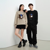 太平鸟男装 休闲毛衣冬季新款情侣毛衣舒适反绒图案休闲毛衫 