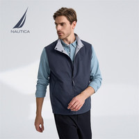 诺帝卡(NAUTICA)男装秋冬款易穿搭轻防泼水两面穿背心马甲男JO2306 深灰蓝04A(223) M