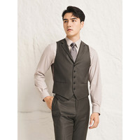 雅戈尔马甲男修身型马夹羊毛面料背心隐格面料商场同款 咖色 170/92A