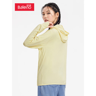 班尼路（Baleno）班尼路女装夏季防晒服长袖连帽衫长款 023Y浅蜡黄 L