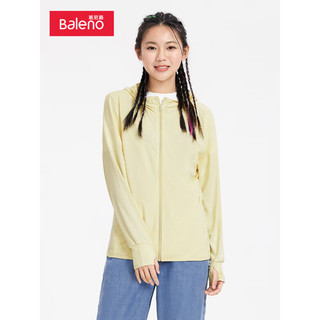 班尼路（Baleno）班尼路女装夏季防晒服长袖连帽衫长款 023Y浅蜡黄 L
