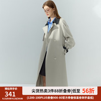 范思蓝恩23FS13288 高级感超好看风衣女款秋季中长款外套 卡其色(长款) S