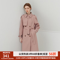 范思蓝恩23FS13288 高级感超好看风衣女款秋季中长款外套 西柚色(长款) S