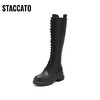 STACCATO 思加图 新款甜酷骑士靴过膝靴加绒长靴高靴女皮靴EF308DG2