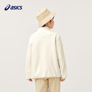 asics/亚瑟士童装中大童中性款超细摇粒绒外套2024秋百搭时尚便服 8853米白 150cm