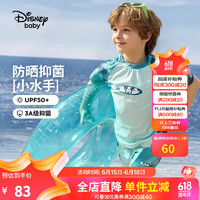 迪士尼（Disney）男童短袖泳衣UPF50分体抗菌耐磨游泳衣服2024六一儿童节 雾绿 110