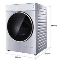 松下(Panasonic)L系列洗烘套装热泵烘干10+9公斤变频滚筒洗衣机  拉丝银  轻奢款L165+9095D 【专】