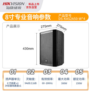 海康威视（HIKVISION）会议音响套装中小型会议室壁挂音箱本地扩声蓝牙功放无线话筒组合培训扬声器