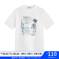  MARK FAIRWHALE/马克华菲 夏威夷海滩风刺绣 男士短袖T恤衫