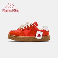 Kappa Kids 卡帕红色新款女童百搭亲子鞋儿童新款春夏季童鞋板鞋