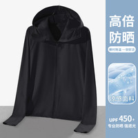 真维斯UPF50+冰丝连帽防晒服女夏季2024年新款时尚通勤休闲风防晒衣GX 白-纯色 S