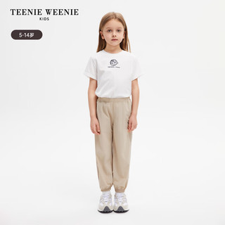 Teenie Weenie Kids小熊童装女童24年夏季纯色束脚长裤 米色 120cm