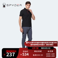 SPYDER 秋冬男子TRAINING系列经典运动POLO版型针织短袖POLO衫21MF405M 001-黑色 M