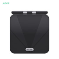 AEKE 體脂秤S1 體重秤電子秤精準APP健身房專用 體測儀 八電極體脂秤 黑色
