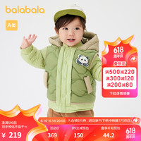 巴拉巴拉童装儿童轻薄羽绒服男女童外套2024两件套时髦可爱潮 军绿40610 130cm