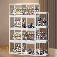 百亿补贴：MOZALL 梦站 办展示柜透明玻璃积木展示架子家用放儿童玩具防尘罩模型陈列架