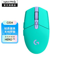 PLUS会员：logitech 罗技 G304 无线鼠标 绿色+JAJ鼠标垫