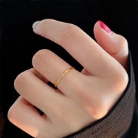 细！不掉色锆石戒指女轻奢高级感18k小众设计时尚素圈指环宝石