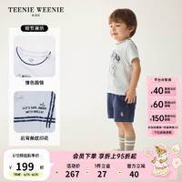 Teenie Weenie Kids小熊童装24夏季男宝宝航海风可爱休闲T恤 蓝色 100cm