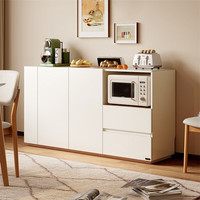 全友129915北欧童话系列餐边柜家用厨房碗筷杯子收纳柜 【1.6米带拉篮款】备餐柜