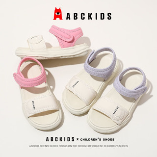 ABCKIDS女童凉鞋夏季2024儿童沙滩鞋中大童小女孩运动鞋夏天鞋子 紫色/一定要按内长拍才准 32码内长19.5cm