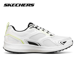 斯凯奇男鞋2024夏季跑步鞋防滑减震跑鞋休闲运动鞋 柠檬色/WBLM 43