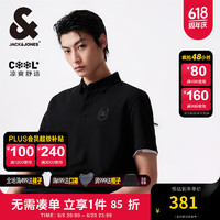 杰克·琼斯（JACK&JONES）杰克琼斯夏翻领领口常规版型舒适商务休闲男士POLO衫短袖男装 E41 黑色 E41 黑色 165/88A/XS