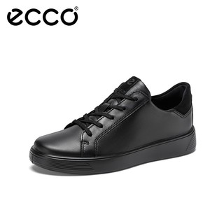 爱步（ECCO）童鞋 简约百搭软底柔软轻盈儿童板鞋 街趣700812 黑色70081251094 27码