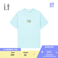 :CHOCOOLATEit 女装圆领短袖T恤2024夏季活力清爽半袖1868XUM BLM/蓝色 XS