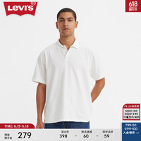 Levi's李维斯24夏季男士重磅棉纯色短袖POLO衫 白色 A6735-0000 M