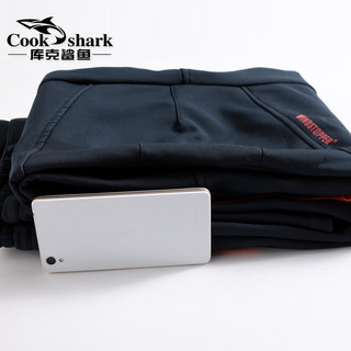 库克鲨鱼（cookshark）户外软壳裤秋冬加绒加厚保暖冲锋登山滑雪防风防水抓绒裤 女款玫红色 4XL