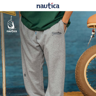 nautica white sail 白帆×JAPAN系列日系宽松中性休闲运动长裤JPKW3106 花灰色005（231） L