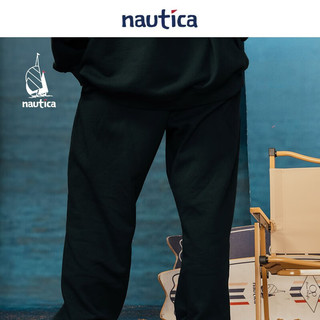 nautica white sail 白帆×JAPAN系列日系宽松中性休闲运动长裤JPKW3106 深绿3UE（231） M