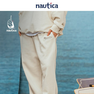 nautica white sail 白帆×JAPAN系列日系宽松中性休闲运动长裤JPKW3106 杏色8CA（231） L