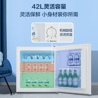 Haier 海尔 42L单门小冰箱一级能效省电家用出租房宿舍冷藏台面官方办公