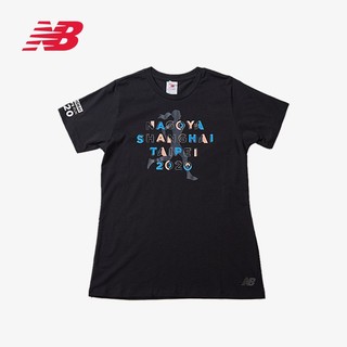 new balance NB 女子针织上衣 户外运动短袖T恤 AWT0117O-BK