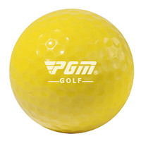 PGM 高尔夫彩色球 全新高尔夫彩球 二层球  多色可选 黄色 20个装