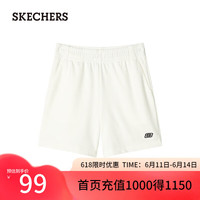斯凯奇（Skechers）夏季新款男女舒适宽松休闲运动裤纯色针织短裤L122W057
