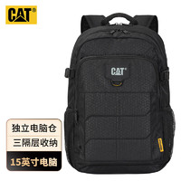 CAT 卡特彼勒 卡特双肩包15.6英寸电脑包潮旅行包三仓大书包轻男女黑84055