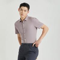 LILANZ 利郎 官方 夏季时尚简约正统短袖衬衫商务通勤男式衬衫