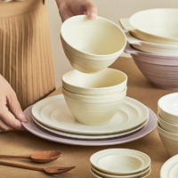 88VIP：摩登主妇 奶油风餐具家用2024新款碗碟套装碗筷盘子高级感菜盘汤碗