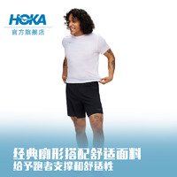 HOKA ONE ONE OKA ONE ONE新款男士夏季7英寸二合一短裤跑步运动透气舒适黑色