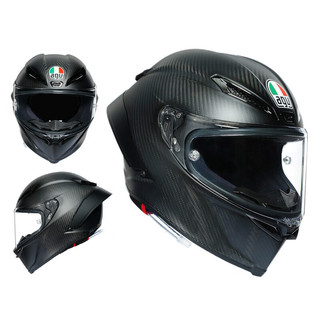 AGV PISTA意大利摩托车碳纤维头盔GP RR赛道变色龙罗西粉丝海洋 哑黑 M（适合55-57头围）
