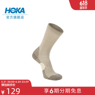 HOKA ONE ONE OKA ONE ONE 男女款春季运动中筒袜LIFESTYLE ATHLETIC CREW SOCK 麦青色 L