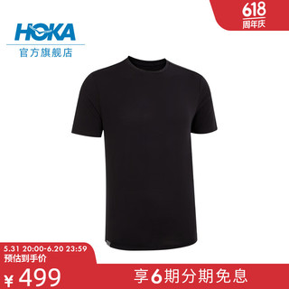 HOKA ONE ONE OKA ONE ONE 男款春夏HOKA必备短袖T恤 HOKA ESSENTIAL TEE 日常 黑色 M