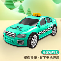 菲利捷儿童惯性小汽车工程车萌趣消防车队工程车3—6岁玩具车全套一整套 惯性出租车【绿色】