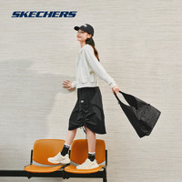 SKECHERS 斯凯奇 2024单肩包男女手提包腋下三角包运动托特包包 L124U140 碳黑/0018 均码