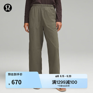 lululemon 丨Lightweight女士轻盈版茧型中腰中长裤 防风 LW6CR4S 军绿 6